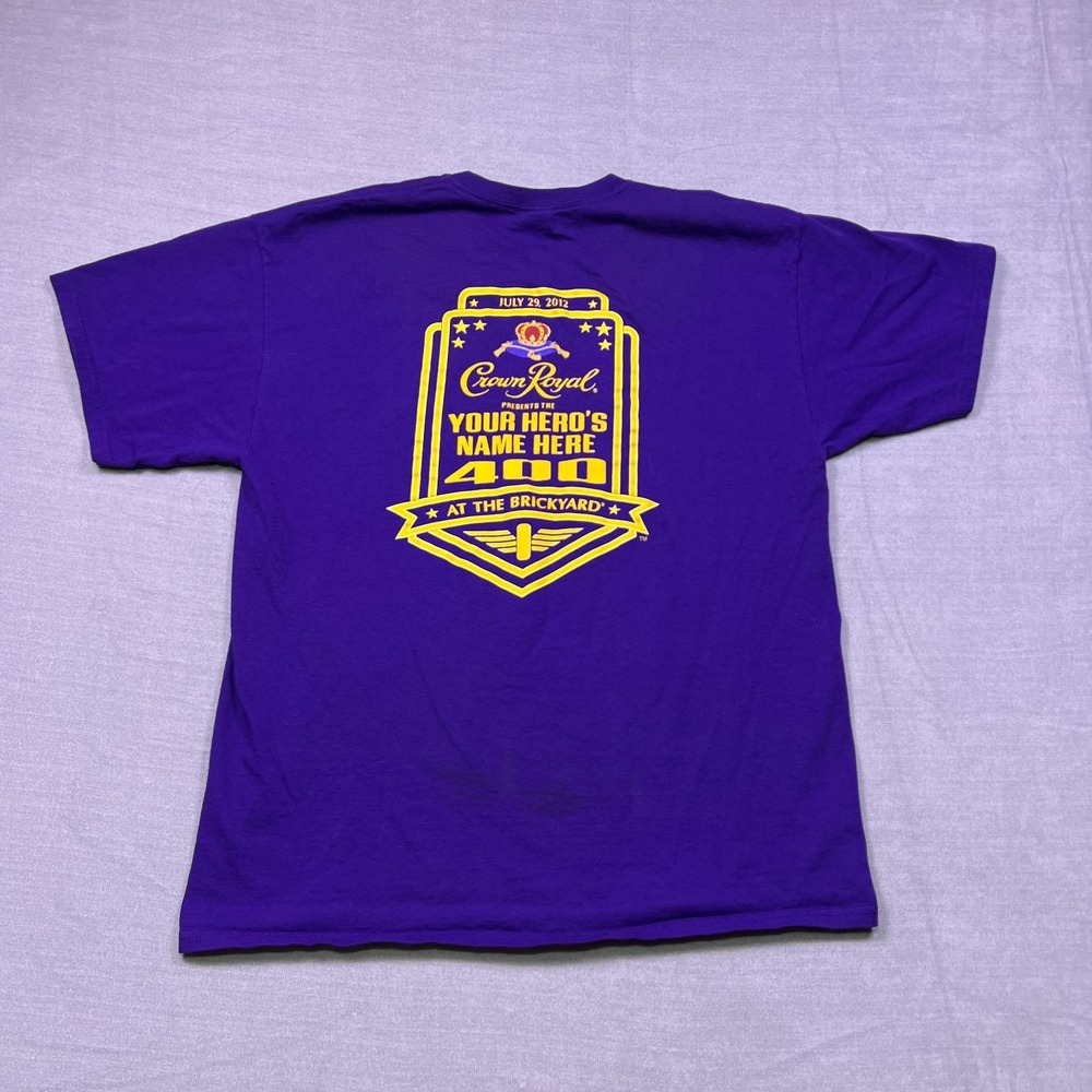 Crown Royal At The Brickyard Gildan Mens Ultra Cotton Preshrunk  T-Shirt Size XL